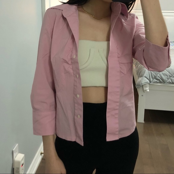 Vintage Pink Button Down - Picture 3 of 6